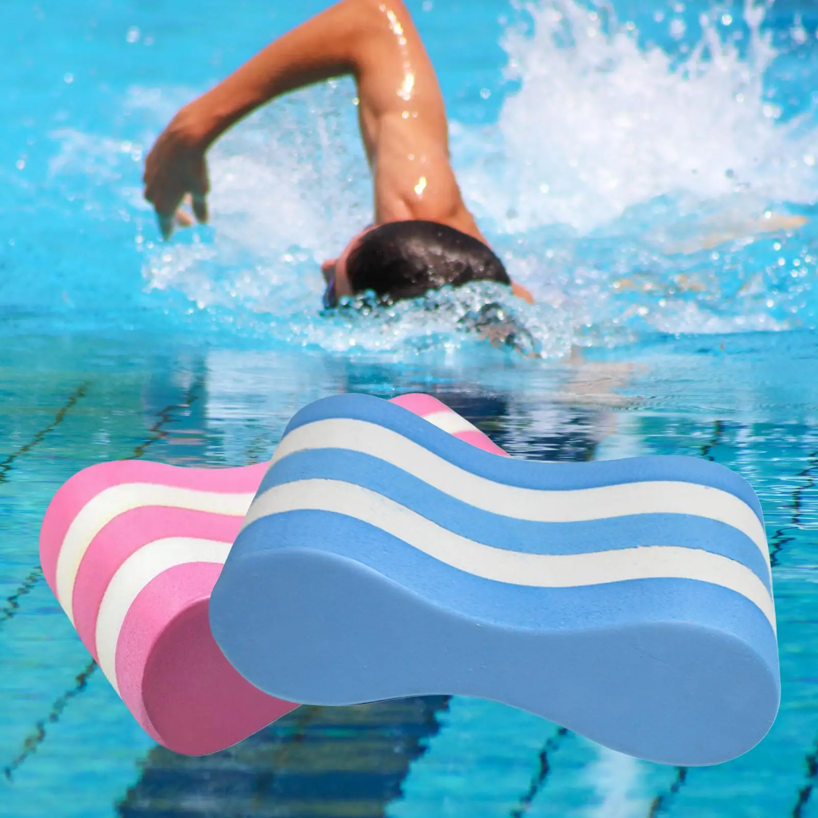 EVA Pull Buoy Leg Flotation, Swim Training Swimming Buoyancy for Youth, Beginners, Water Exercise Upper Body Strength