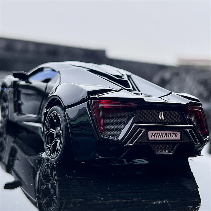 Lykan-modelo de coche deportivo de aleación Hypersport, vehículo de Metal fundido a presión, supercoche, colección de simulación, juguete para