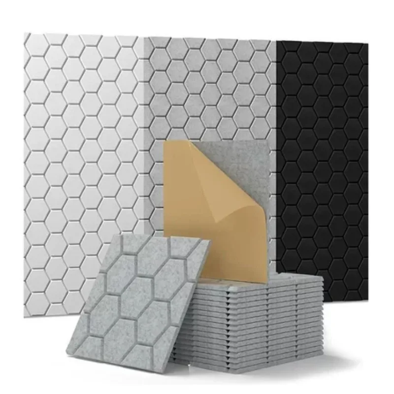 12-adesivi-murali-in-feltro-autoadesivi-isolamento-acustico-silenzioso-e-riduzione-del-rumore-texture-a-nido-d'ape-tavole-in-feltro-30x30-cm