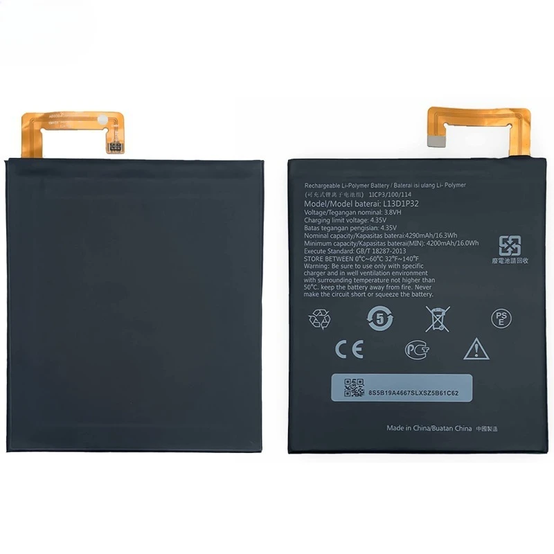 0 Cycle L13D1P32 Tablet Battery for Lenovo Tab3 S8 50F A5500 A8 50F S8501010 Replacement Lithium Polymer Grade A Cell with Tools