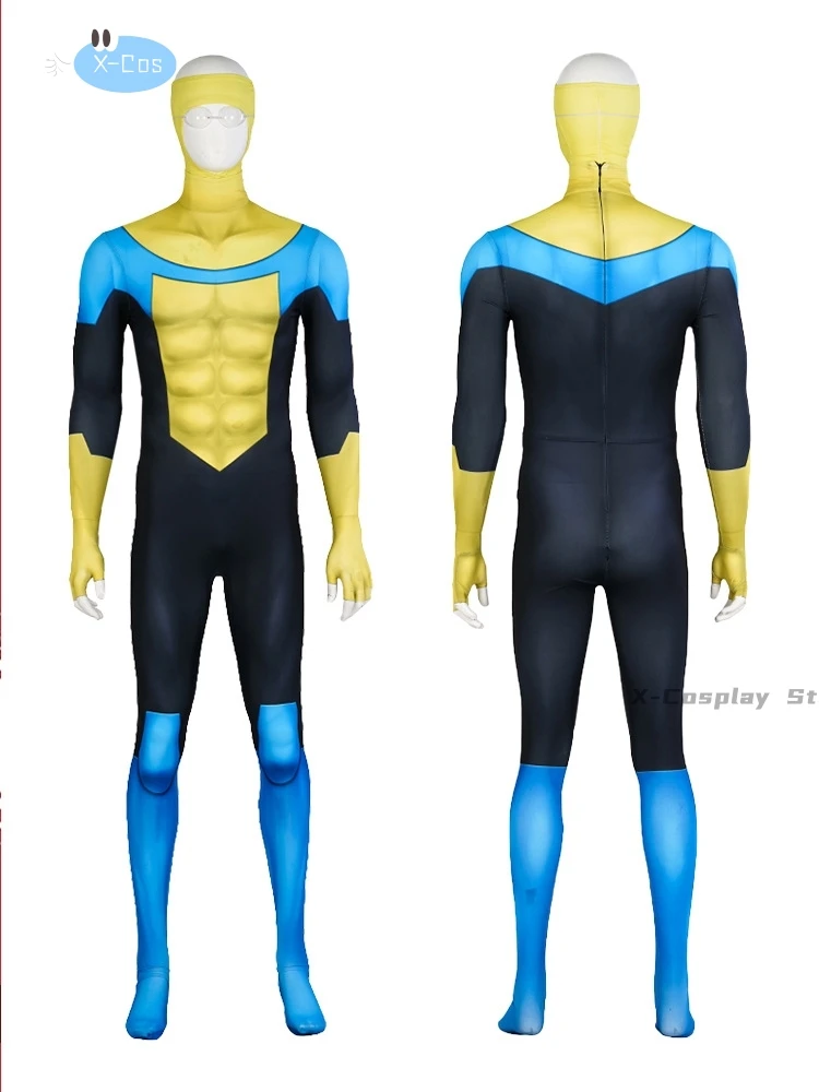 أنيمي الكرتون الذي لا يقهر مارك غرايسون تأثيري الرجال زي الذكور خارقة دور اللعب فانتازيا رجل هالوين كرنفال القماش تمويه