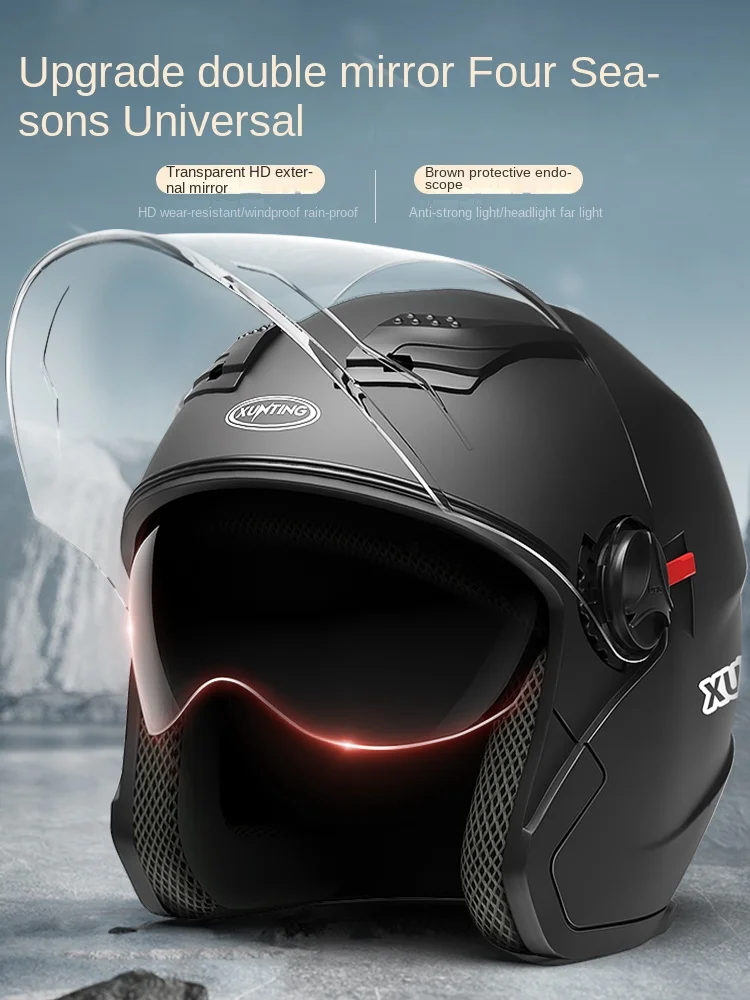 Xk Electric Battery Motorcycle Helmet Men's and Women's Four Seasons Universal Helmet Winter Riding