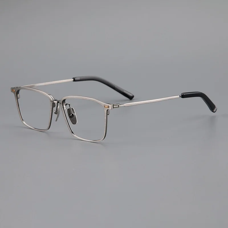 Reines Titan großes Gesicht quadratischer Rahmen Männer trend ige große Rahmen Myopie Brille Rahmen Geschäft reine Titan Brille Rahmen