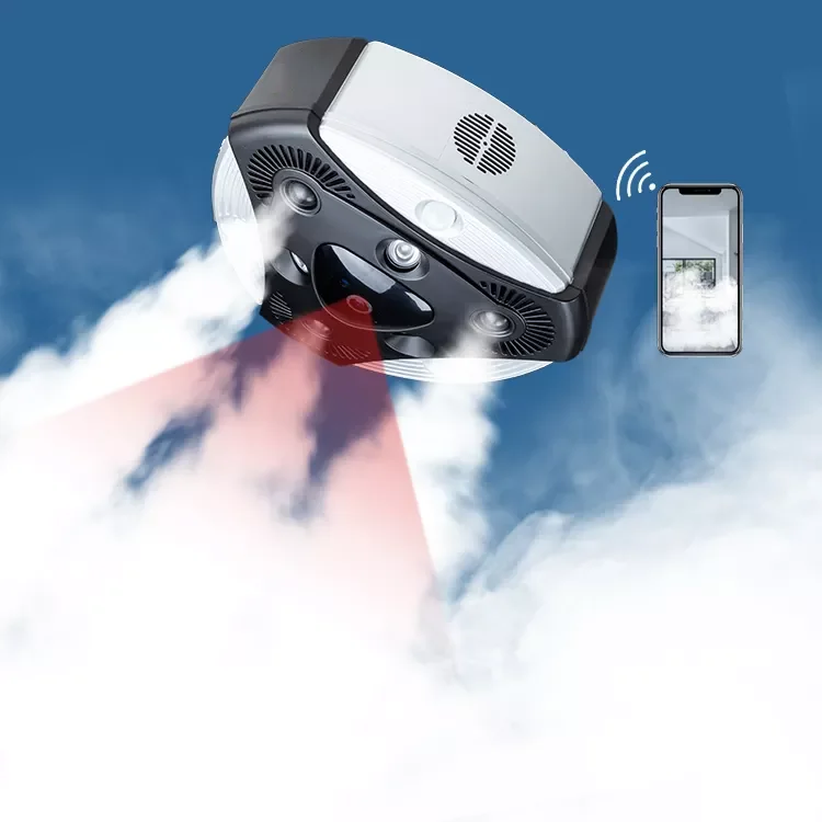 Remote Motion Security Gadget 12V Generador De Niebla De Seguridad Fogging System Compatible with CCTV Alarm Tuya App Support