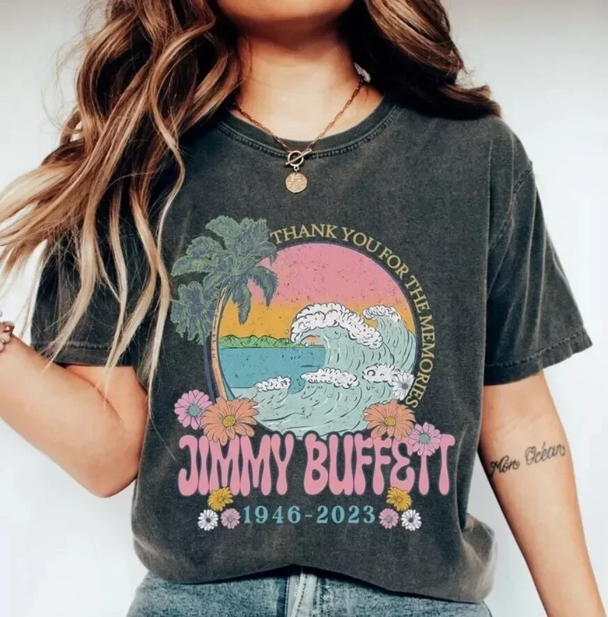 Jimmy Buffett Memorial Shirt, Thank You For The Memories, Trop Rock Beach Tee