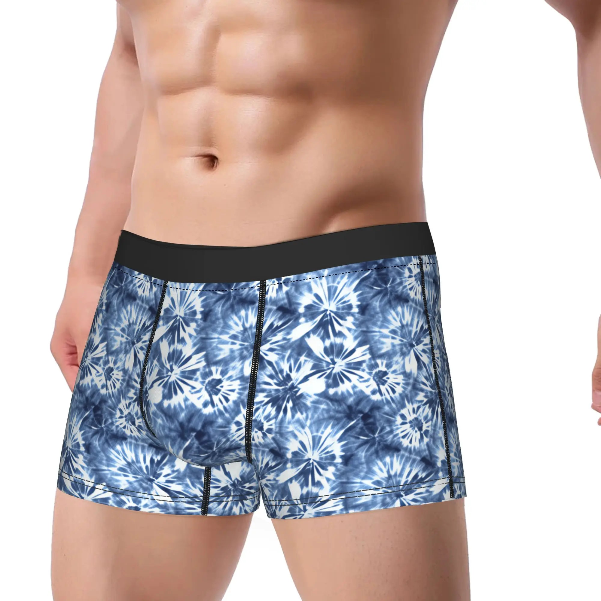 Tie dye shibori seamless pattern Underwear  Pattern Boxershorts Quality Men's Panties Novelty Boxer Brief Gift Idea