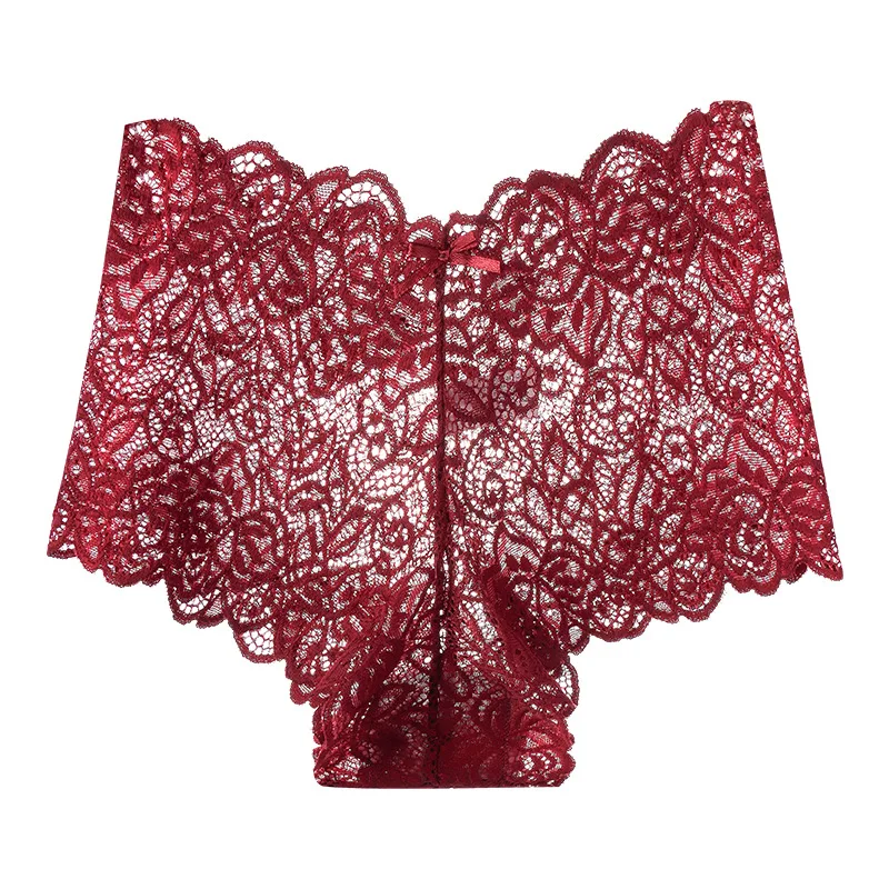 3 قطعة الملابس الداخلية النساء منخفضة الخصر لينة الملابس الداخلية مثير الأزهار تفريغ الدانتيل الصلبة السروال الإناث ملخصات الفتيات العشير سراويل