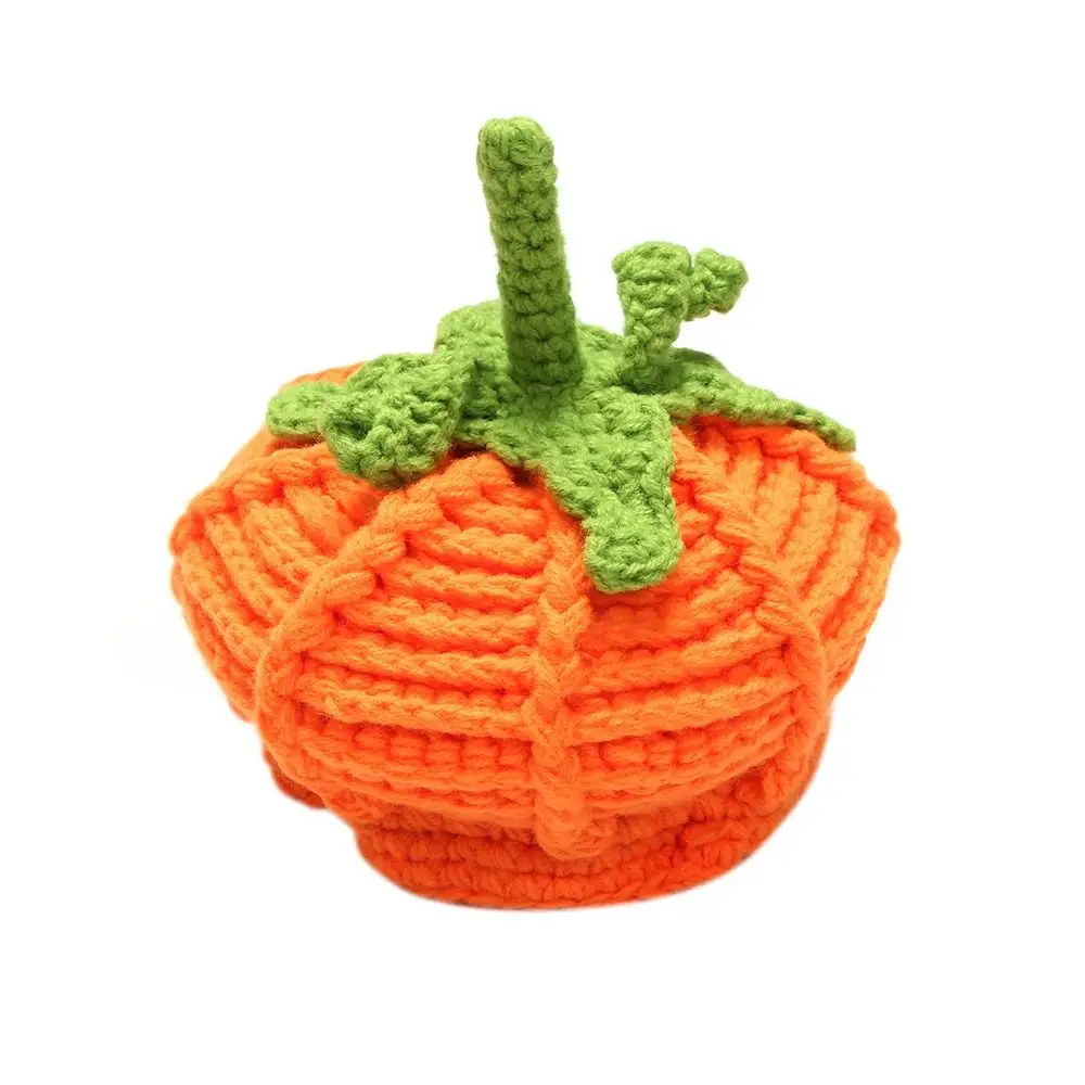 

Warm Autumn Winter Hats Soft Halloween Caps Children Beanie Caps Skullies Cap Pullover Cap Pumpkin Knitted Hat Children