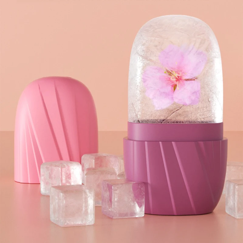 Rullo per il viso di ghiaccio Strumenti per il contorno del lifting del viso in silicone Vassoi per cubetti di ghiaccio Palline per globo di ghiaccio Massaggiatore per il viso degli occhi Strumenti per la cura della pelle di bellezza