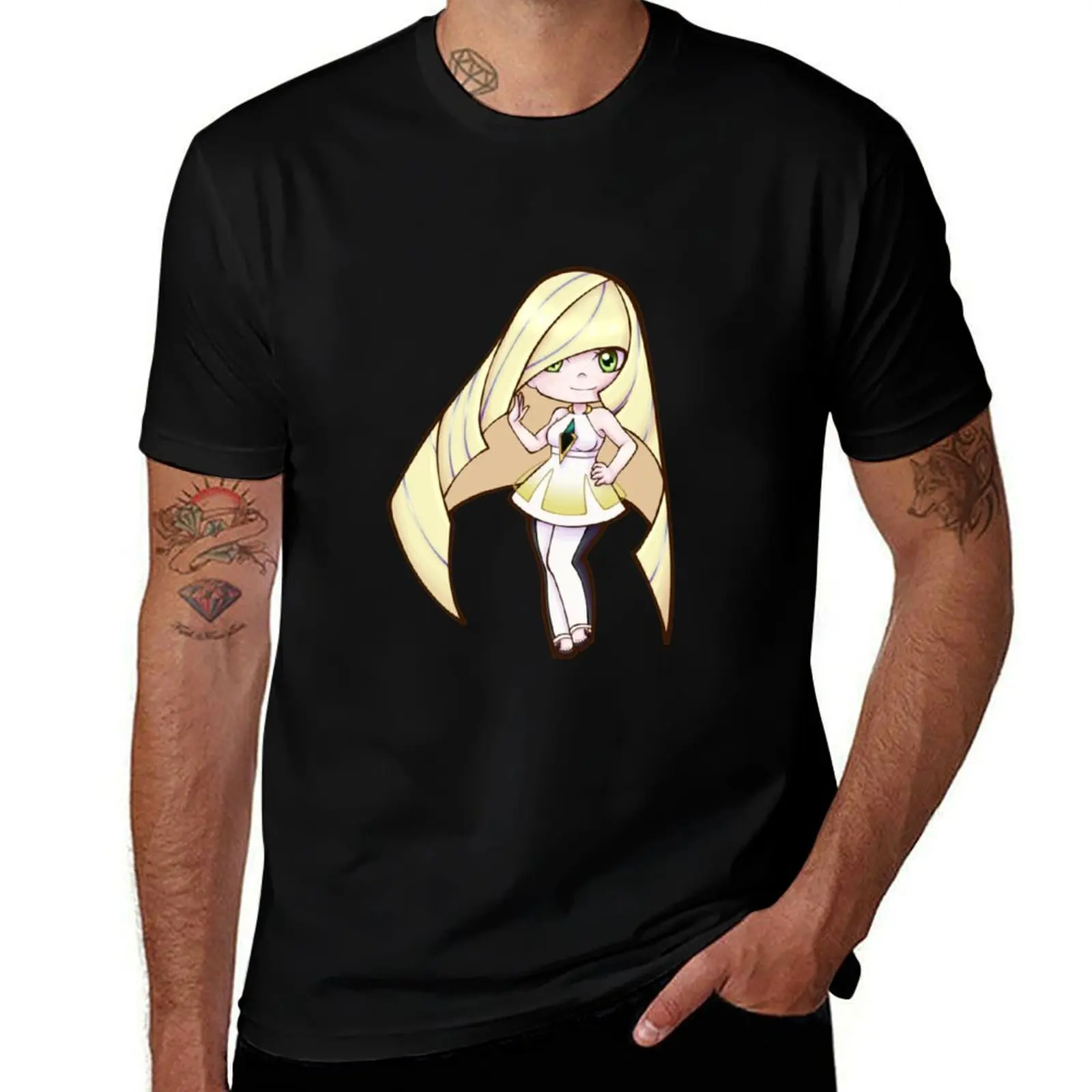 Aether President Lusamine T-Shirt Breathable Workout Short Sleeve Top T-Shirt