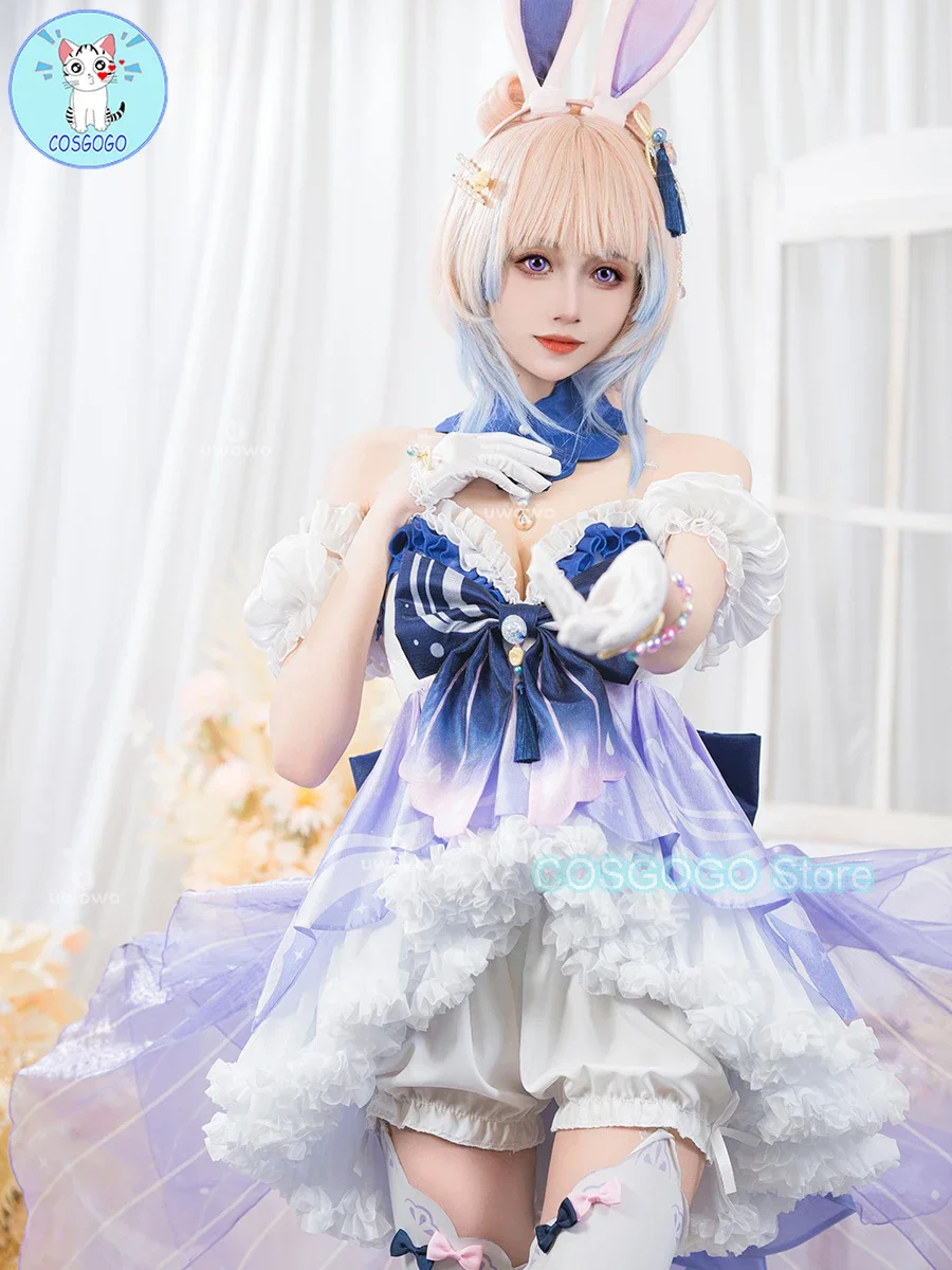 Genshin Impact Sangonomiya Kokomi Bunny Girl Cosplay Costume Sweet Lovely Uniforms Activity Party Clothing