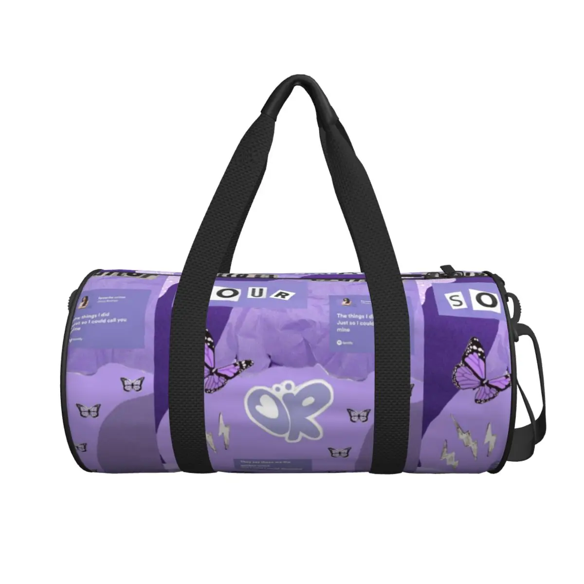 Sac de dehors Rond de Grande Capacité pour Homme et Femme, Olivia Vampire Rodrigos Sour Weekend Gym Yoga, Bagages de Voyage