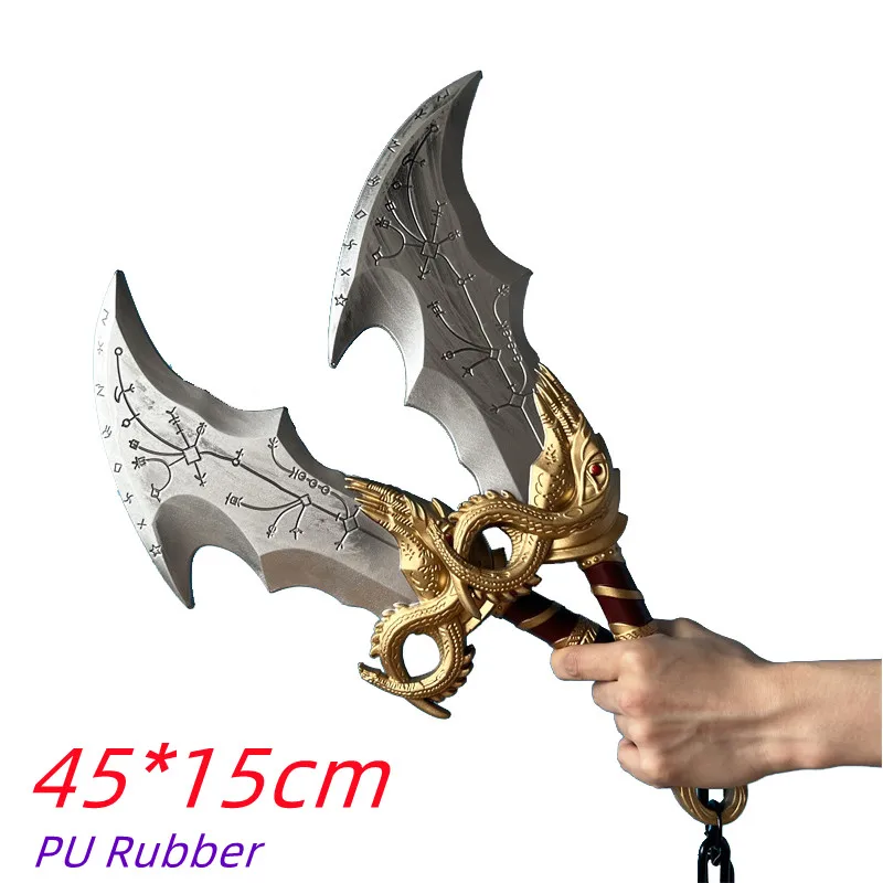 God of War 4 Athena Blade Tomahawk Chained Cosplay Axe Prop Weapon Role Playing Ghost Leviathan Chaos AXE Safety PU Model