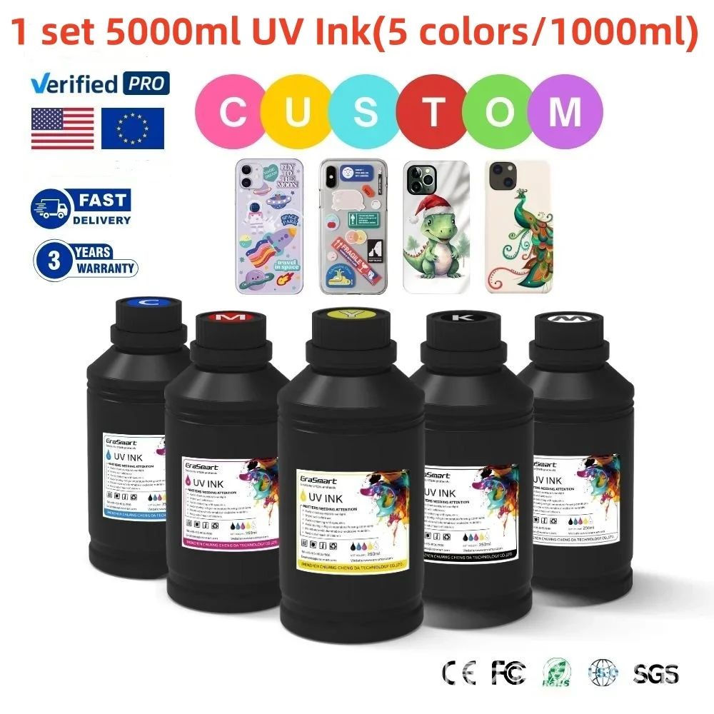 

1 set LED UV Ink Refill kit For Epson L800 L805 L1800 R290 R330 1390 1400 1410 1500W DX5 DX7 Universal UV Flatbed Printer Ink