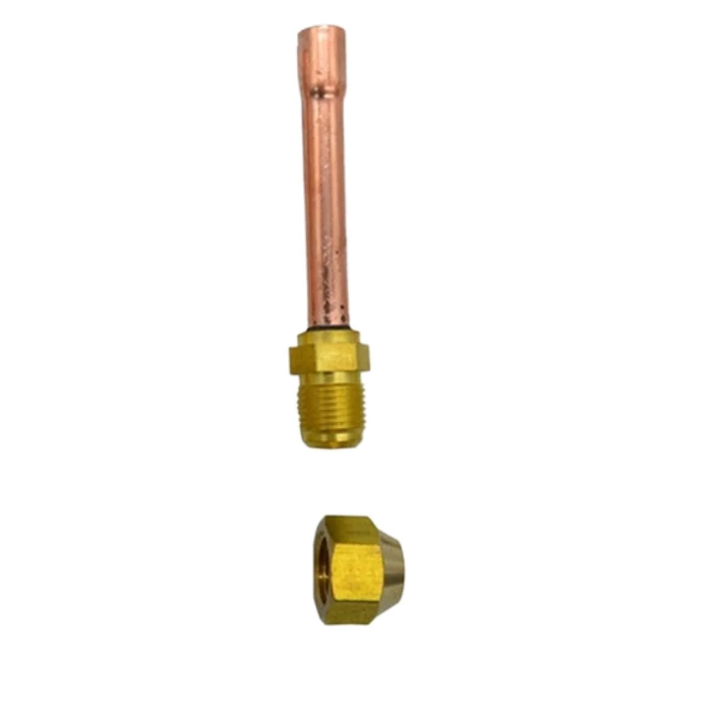 Thickened Pure Copper AC Pipe Fitting 6 10 12 16 19mm Welding Adapter With Threaded End For Air Conditioning System Installation