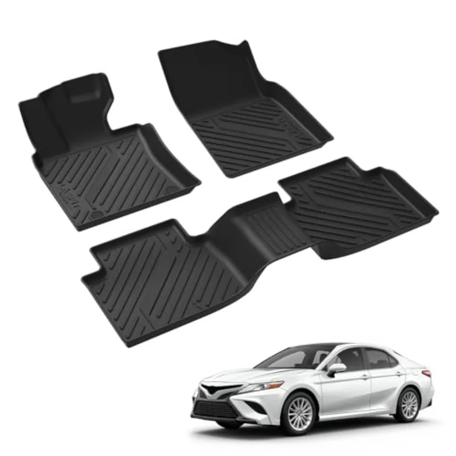 

Floor Mats for Camry 2018-2024 Hybrid Only Custom Fit TPE All Weather Floor Liners 1st 2nd Row Black