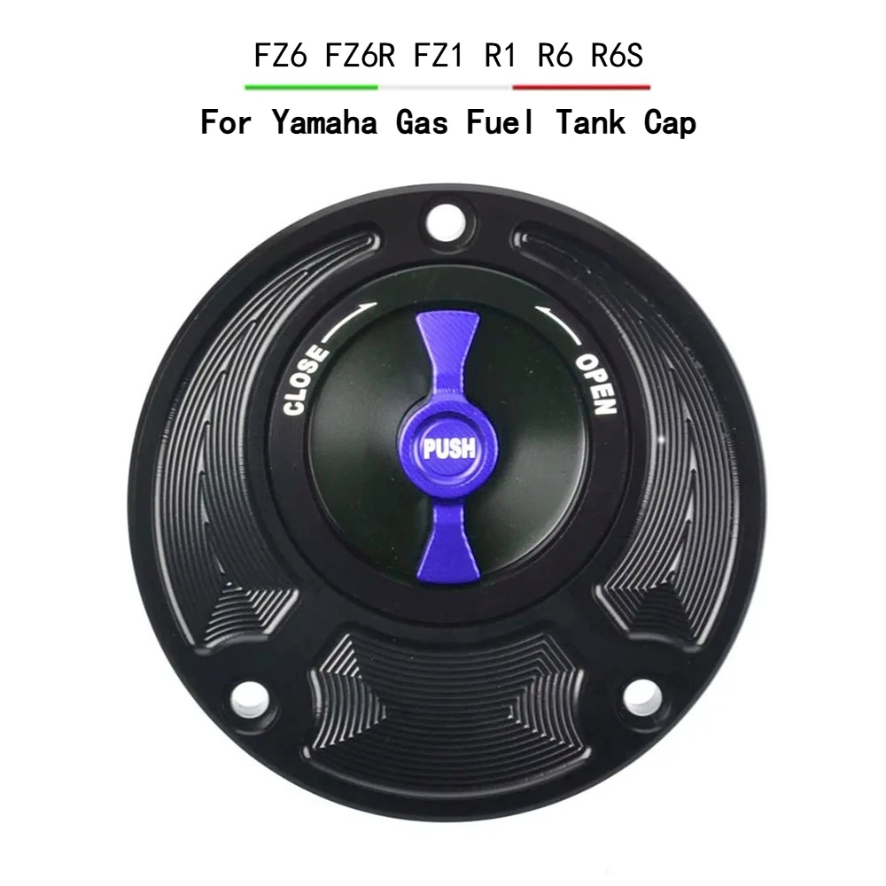 

Крышка топливного бензобака с ЧПУ, алюминиевые аксессуары для мотоциклов без ключа, все годы для Yamaha FZ6 FZ6R FZ1 R1 R6 R6S