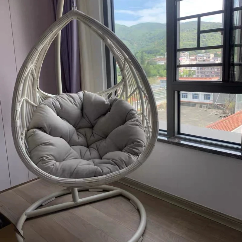 

hanging basket rattan chair swing balcony hanging chair indoor lazy home outdoor courtyard Internet celebrity leisure cradle