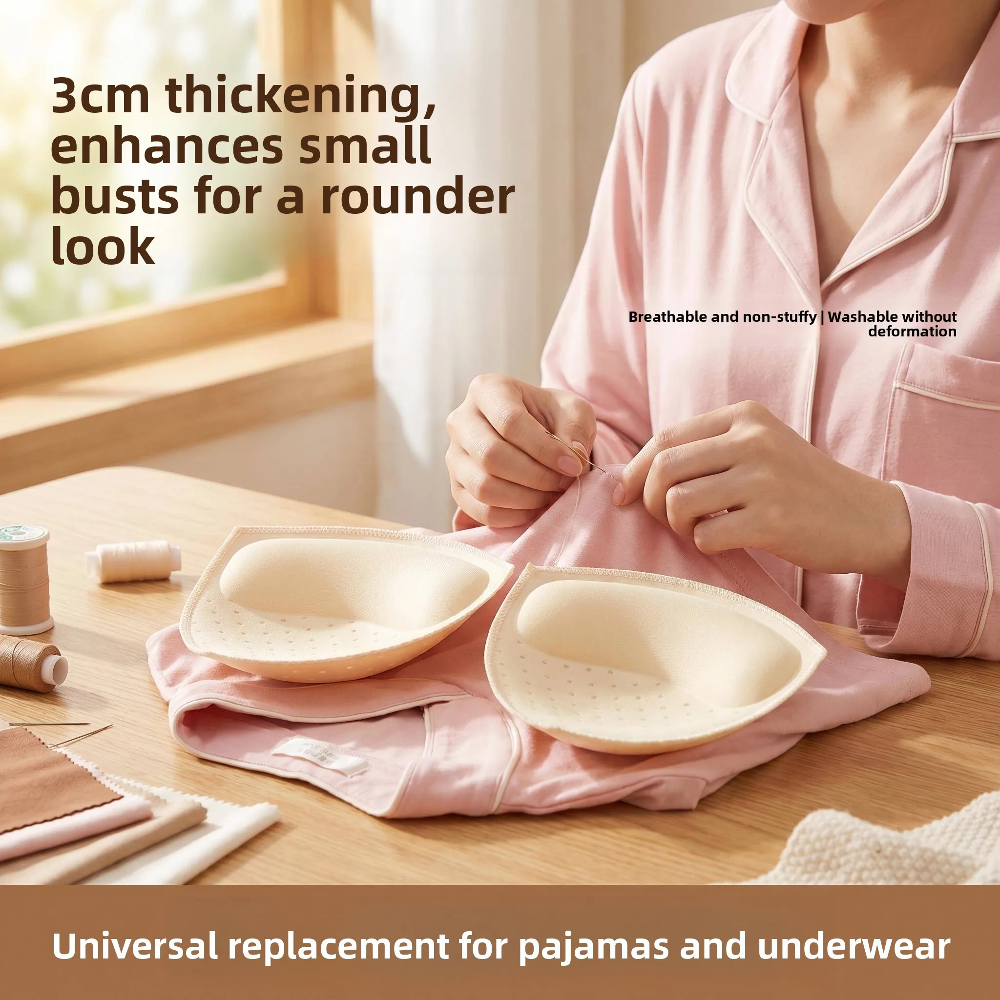 Self- Sewn Ultra Thin Sports Bra Inserts Sponge Replacement Covers Home Clothes Chest Pads Regular Thickness