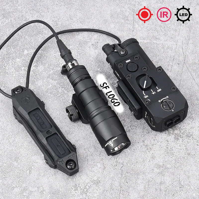 WADSN CQBL 1 Metall Rot Grün Blau IR Laser M300 M600 SF Weiße LED-Taschenlampe Dual Control Druckschalter Passend für Picatinny-Schiene 8
