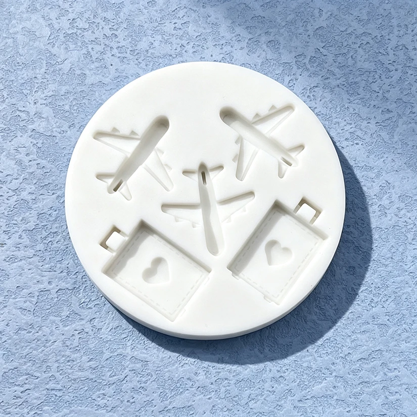 Flugzeug Koffer Silikonform Sugarcraft Cupcake Backform Fondant Kuchen Dekorieren Werkzeuge – Detail 5