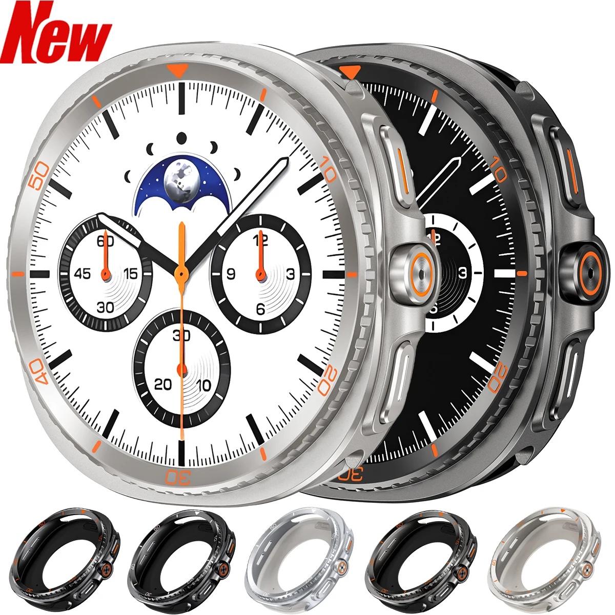 

Защитный чехол для Samsung Galaxy Watch 8 40, 44 мм, металлический + чехол из ПК со шкалой для Galaxy Watch 8, 44/40 мм, бампер с защитой от падения