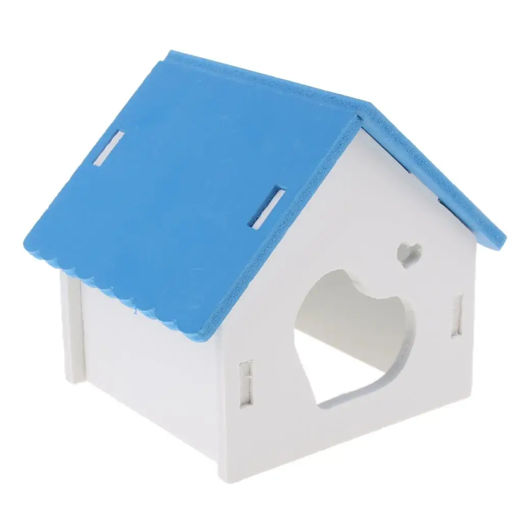 Wooden Hamster House Hideout Hut Hideaway Chews for Mouse Rat Gerbil