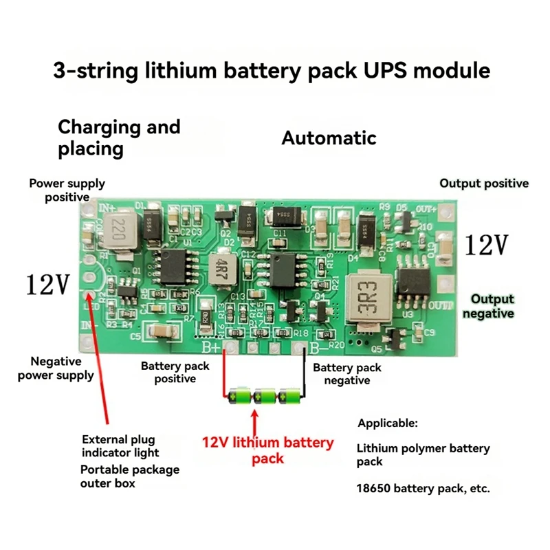 18650 Lithium Li-Ion Batterie Ladegerät Modul Einstellbare Boost Modul DC12V DC 12 V Ausgang Ladung Entladung Schutz Bord