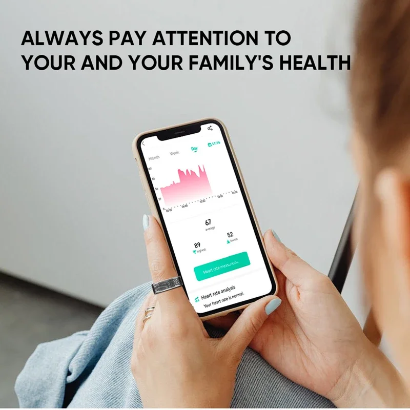 Smart Ring Heart Rate Blood Pressure Blood Oxygen Sleep Monitoring Step Counting Activity Tracking Family Friends Sharing Ring