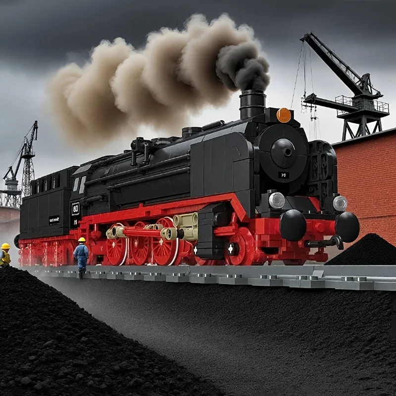 

Creative City Technology Steam Train Transportation Model 1173pcs Power Train Railway Building Blocks Toys Kids Birthday Gifts