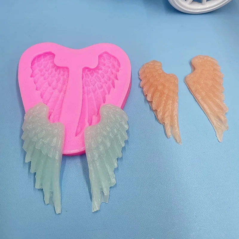 DIY Baking Angel Wings Silicone Chocolate Mold Feathers Fondant Cake Decoration Mold Polymer Clay Clay