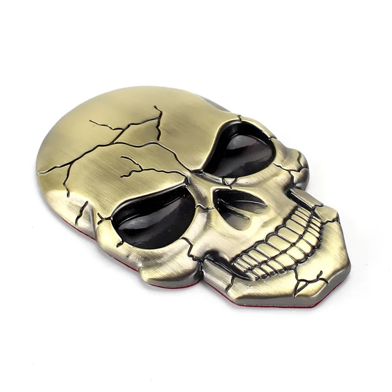 1Pcs Fashion 3D Demon Skull Zinc Alloy Metal Car Sticker for Car Motorcycle Logo Skull Emblem Badge Car Styling Stickers