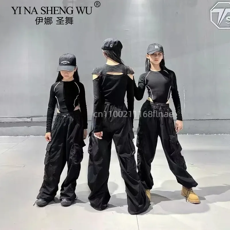 أزياء رقص الجاز للفتيات، ملابس أداء جماعية للفتيات، ملابس هيب هوب للأطفال، أطقم مسرح المدرج، ملابس رقص للأطفال