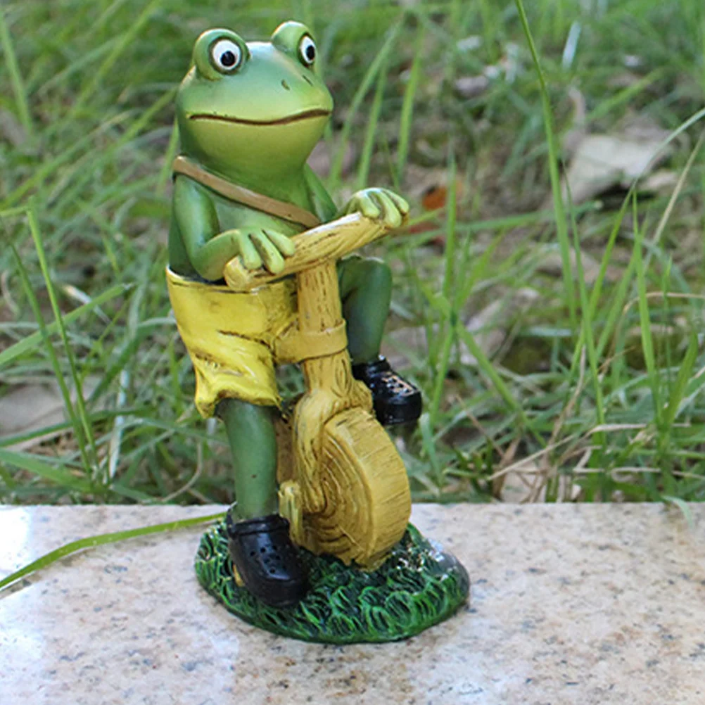 

Resin Frog Statue Artistic Resin Material Indoor Outdoor Garden Decoration Bedroom Living Room Desktop Ornament