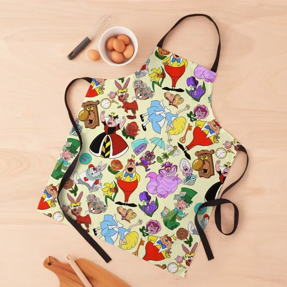 

Wonderland Yellow Apron Home Cleaning Chef Uniform Woman Kids Kitchen Women Apron