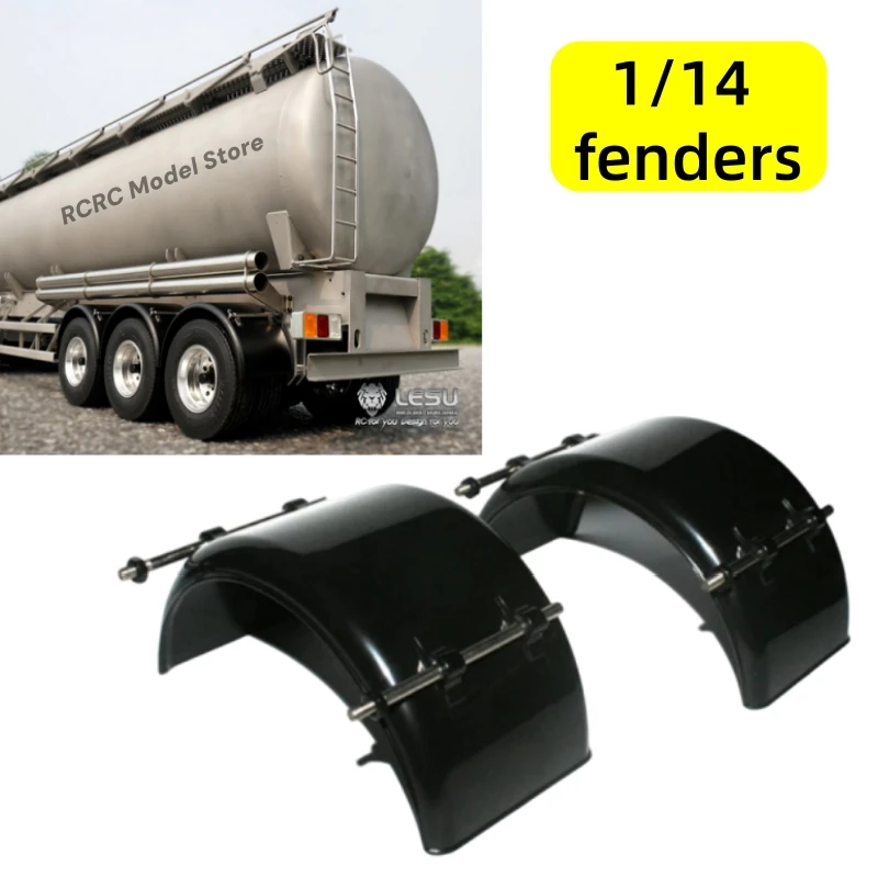 1/14 RC Truck Fender For Tamiya 1/14 Tractor Tipper Dump Truck Semi-trailer DIY Parts Accessories LESU L-1211-40