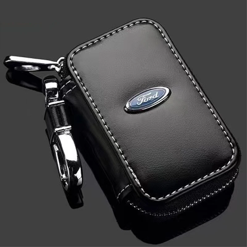 1PCS Genuine Leather Key Wallet Car Key Bag Multi Function Key Case For Ford Focus mk2 mk3 mk4 Fiesta Ranger Mondeo S-MAX Kuga