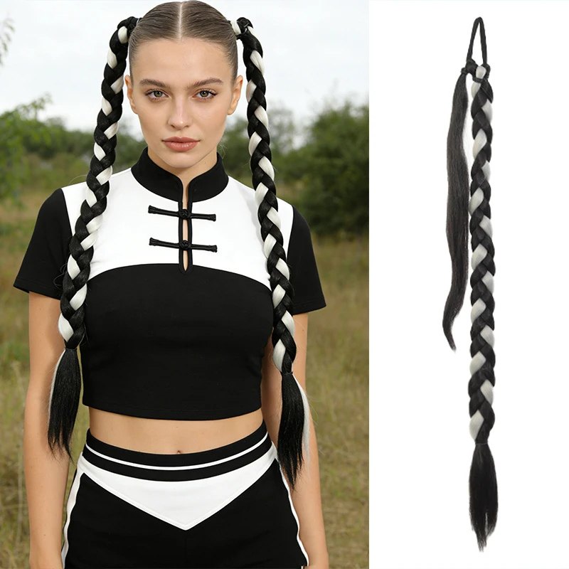 

Плетеный хвост-косичка «Фрид Дой Твист» с двойным цветом, имитирующий косичку из двух цветов, для быстрой укладки ﻿