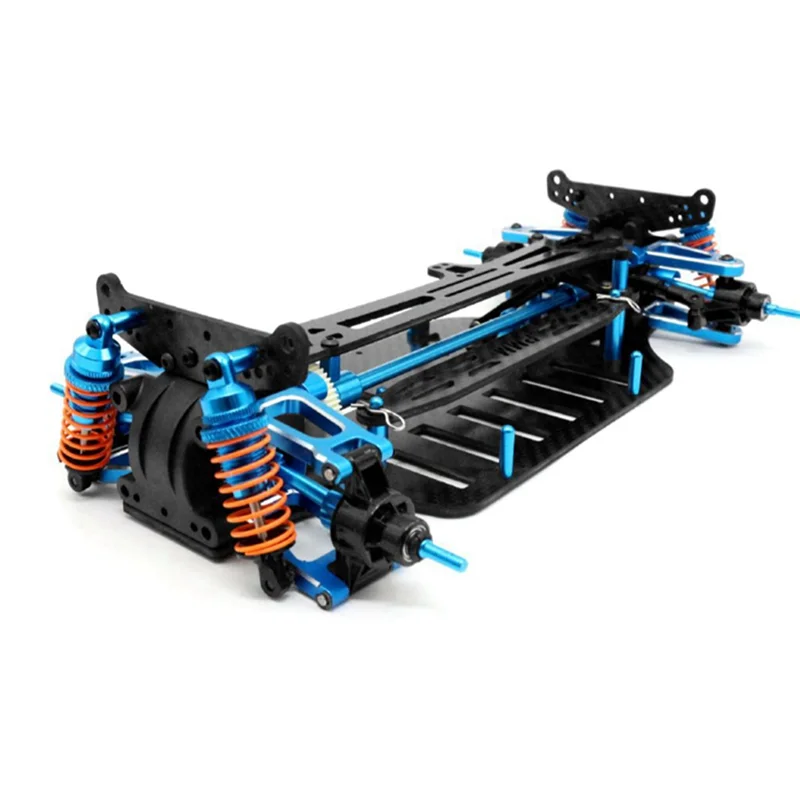 New Aluminum Shaft Drive Carbon Brazed Frame 1/10 4Wd RV Frame Kit for Tamiya Tt01 Tt01E Car