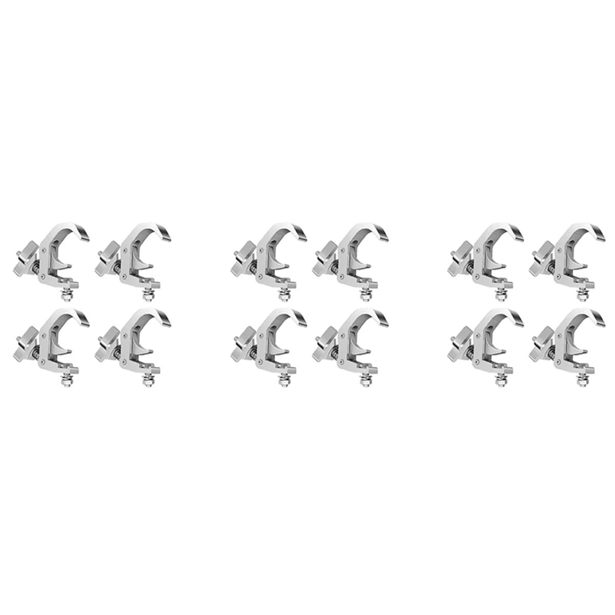 

12x Lighting Clip Hook, Aluminum Alloy Professional Rack Clamp, for Moving the Stage Stage Lighting Fixtures