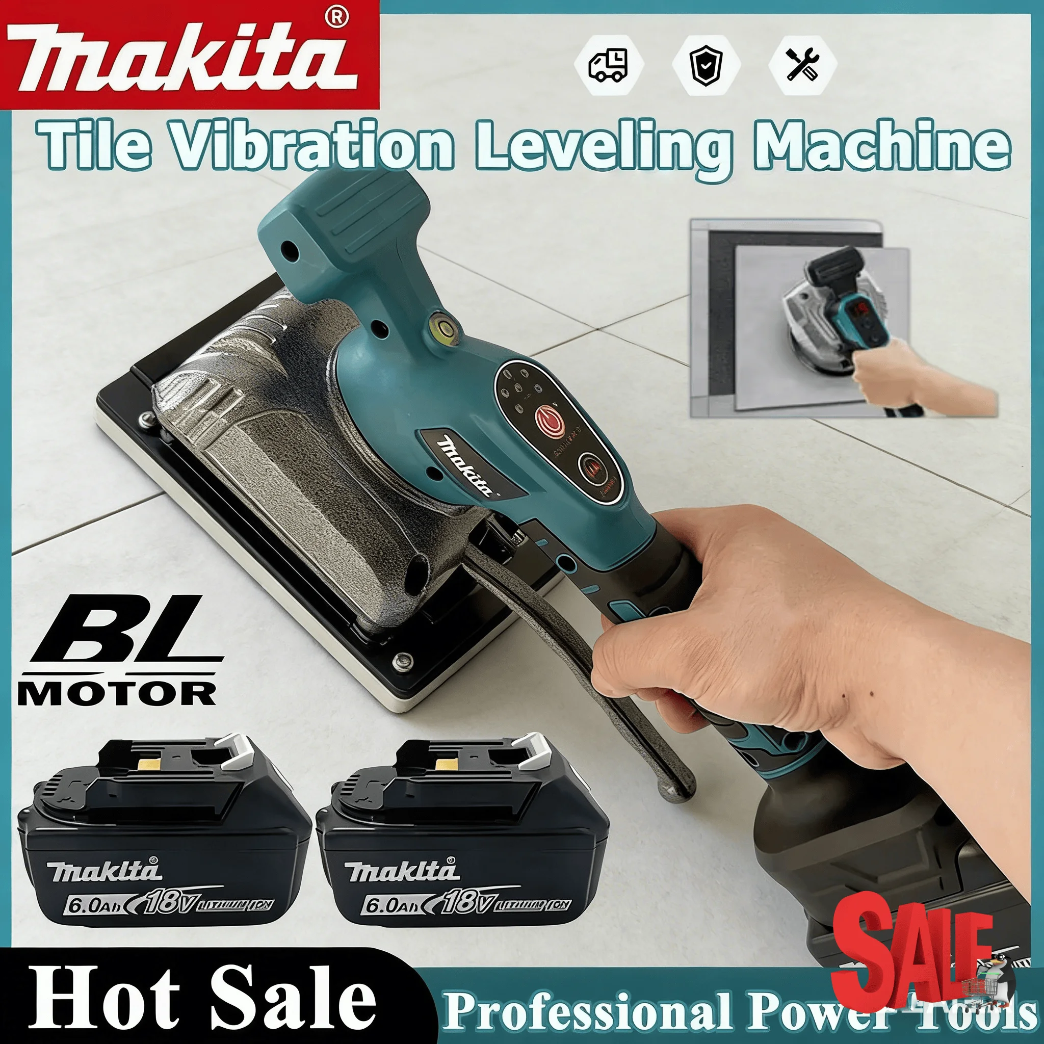

Makita Tile Laying Machine Speed Adjustable High Power Vibration Tool For Wall Floor Home Decoration