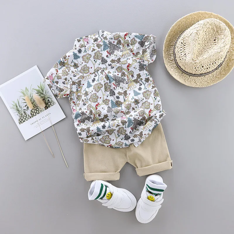 New Summer Children Clothes Suit Baby Boys Cartoon Shirt Shorts 2Pcs/Sets Kids Outfits Toddler Casual Clothing Infant Tracksuits