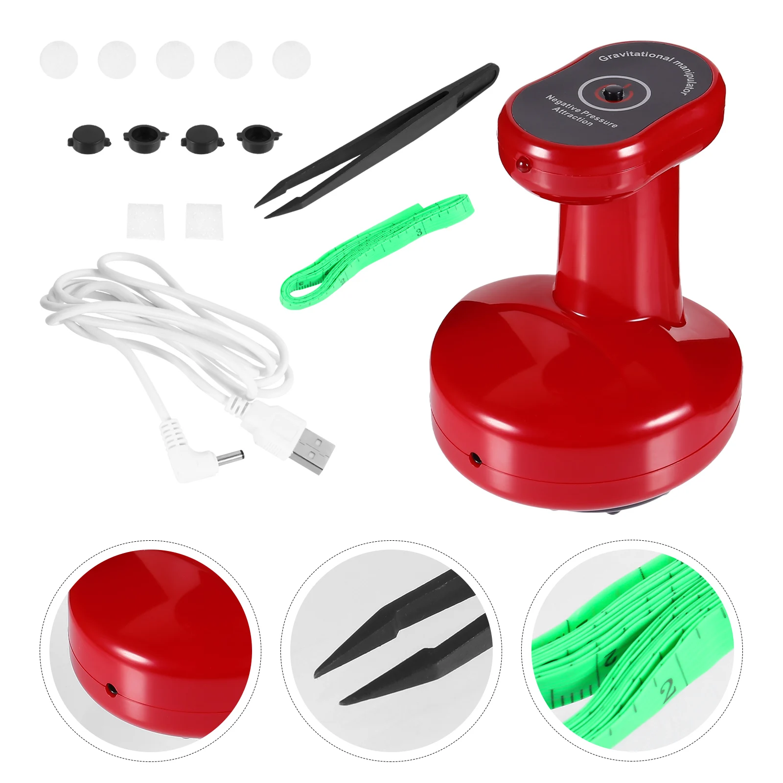 

1pc Electric Scraping Instrument Negative Pressure Cupping Massager Lcd Display Body Scrapping Device Back Massage Tool