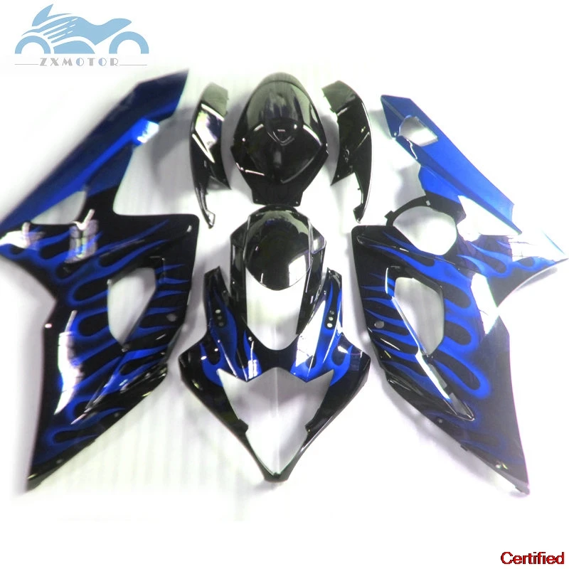 New plastic Fairing kits for SUZUKI K5 GSXR1000 2005 2006 motor fairings kit GSXR 1000 05 06 purple blue green flames