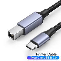 USB Type-C to USB Type B 2.0 Cable For Laptop PC MacBook HP Canon Brother Epson Dell Samsung Printer Type C Printer Scanner Cord