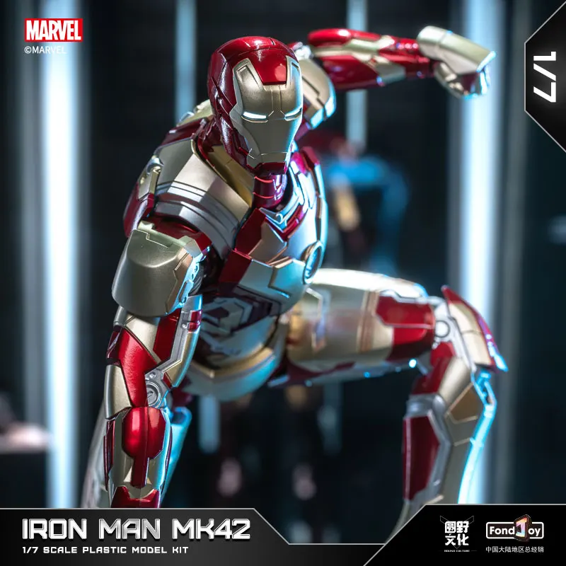 Originele Fondjoy Iron Man MK42 MK43 Model Kit Met Licht Infinity Saga 1/7 Marvel Ironman Custom Model Collectible Kids Speelgoed