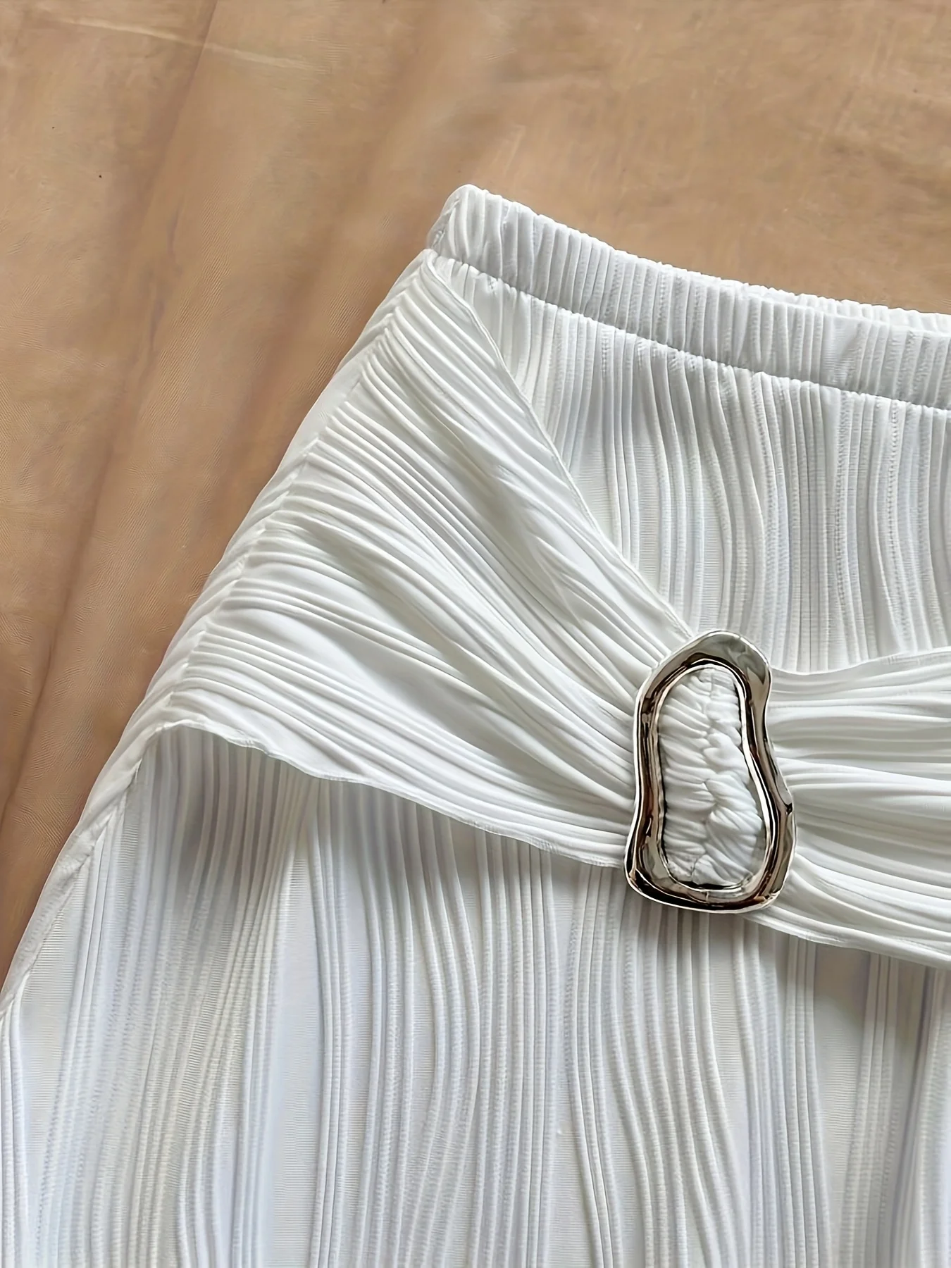 Elegant Summer New Pure Color Texture Fabric V-Neck Halter Top And Skirt Set for Women Two-Piece Outfit