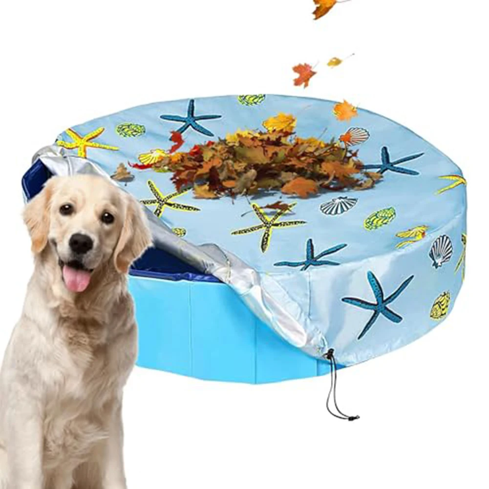 

Round Pool Cover Pool Tarpaulin Round Rain Cover Pool Cover With Drawstring Waterproof And Dustproof Pool Protector