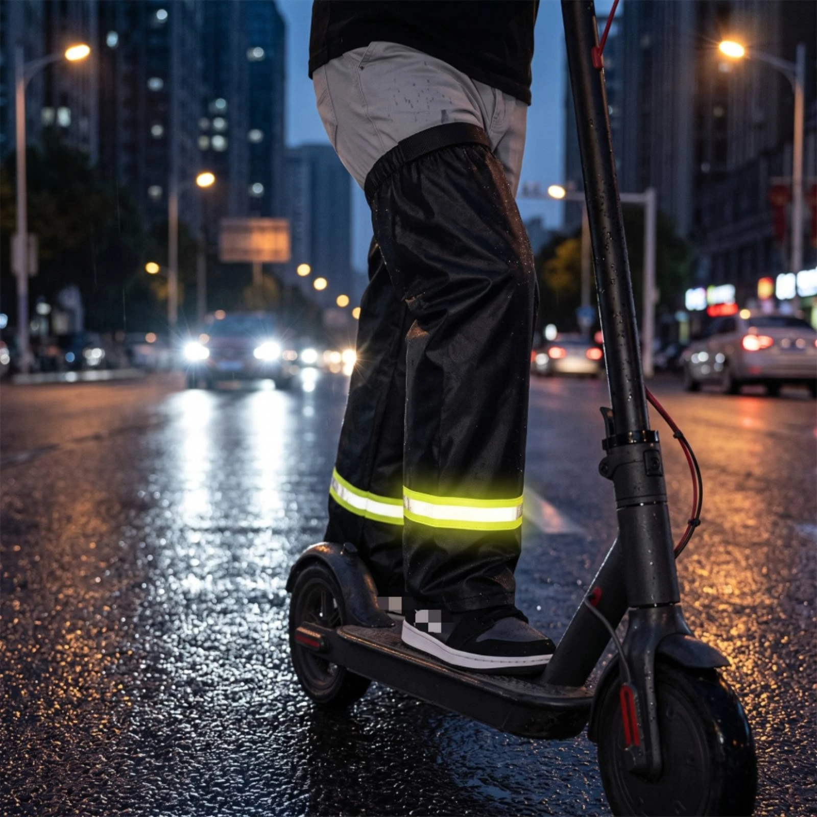 Guêtres de pluie imperméables avec bande réfléchissante, couvre-jambes, vêtements imperméables, hydrofuges pour cyclistes, 2 pièces