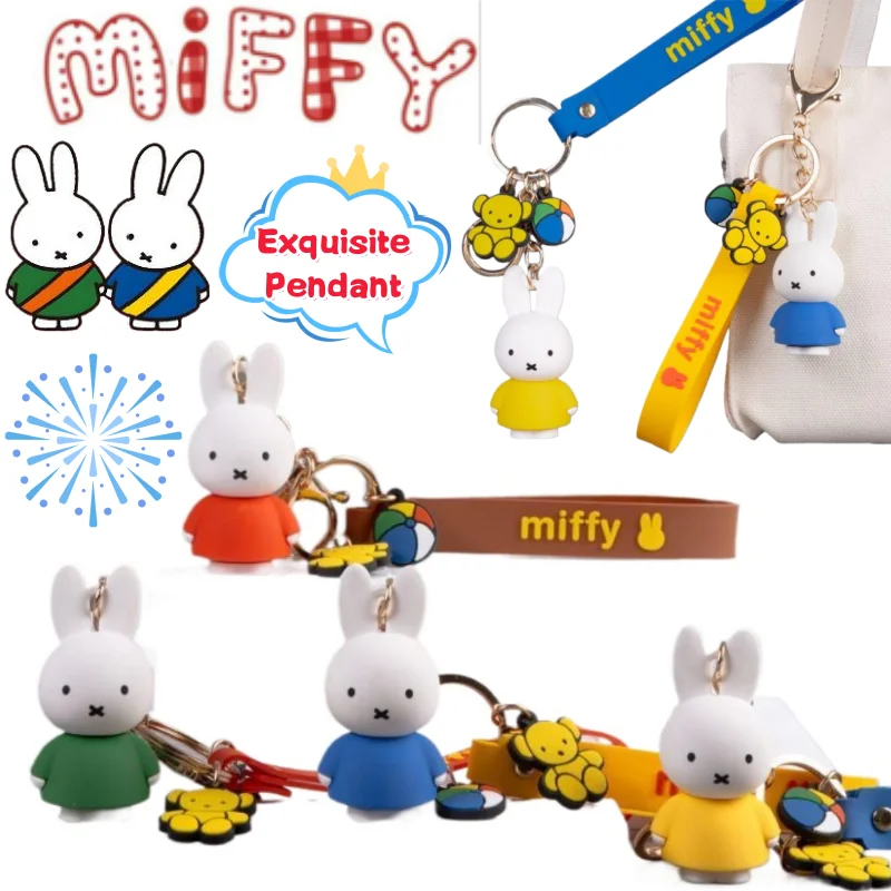 

Плюшевый брелок-подвеска Miffy Rabbit: мультяшный дизайн, высокая эстетическая ценность, милый аксессуар для сумки, подарок для подруг